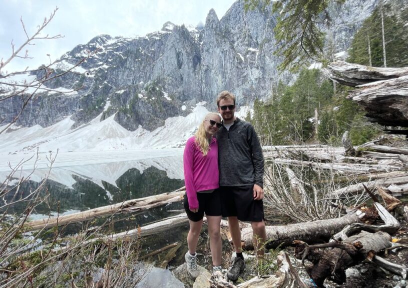 Myself and Tyler standing in front of Lake Serene in Washington.