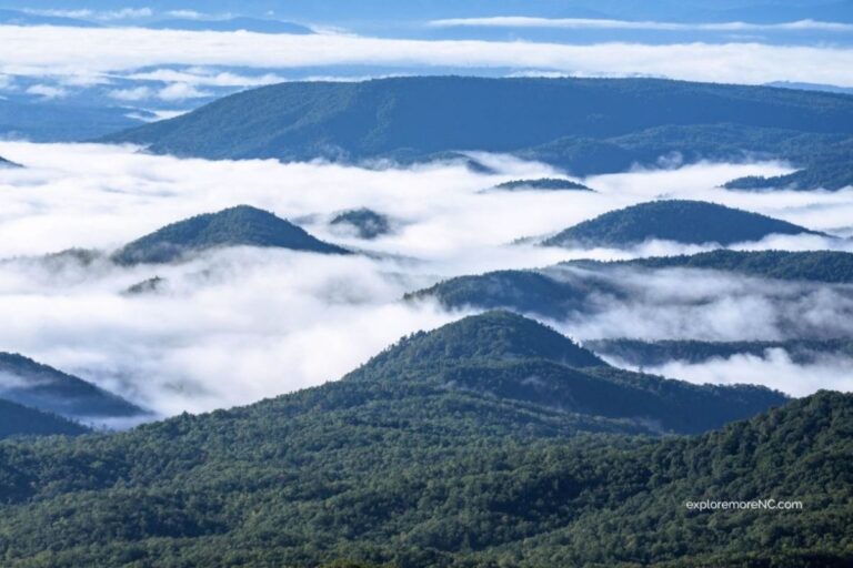 A view of the Smoky Mountains, part of the Appalachian Mountains.