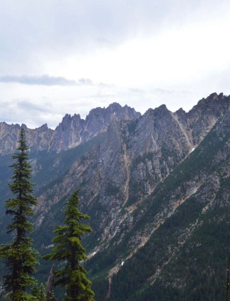 A view of the mountains that you can see during the days you need in North Cascades National Park.