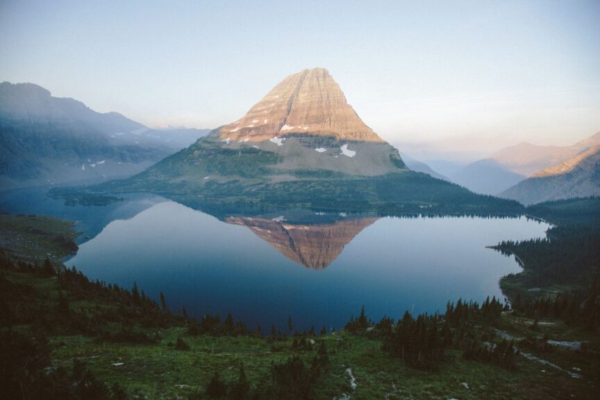 A view of Hidden Lake in Glacier National Park.